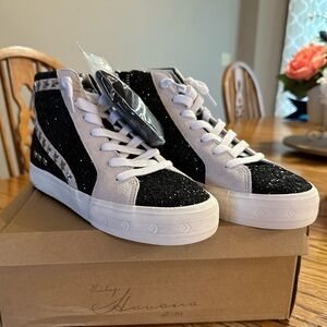 Vintage Havana - size 9 - Dormy Black Sparkle - NEVER WORN